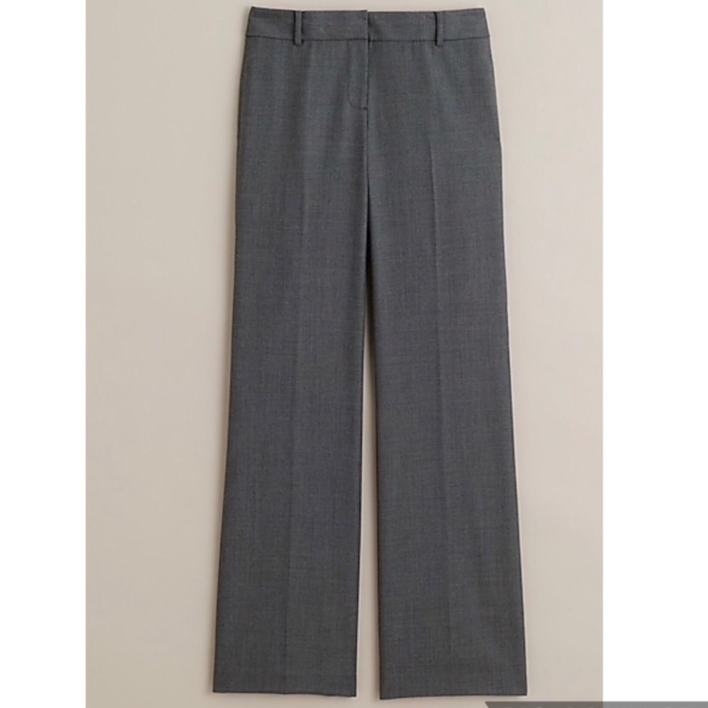 J. Crew Gray Tailored Wool Trousers